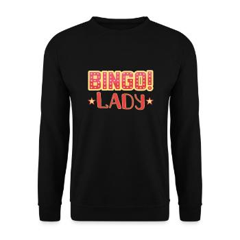 Bingo Jeu de cartes Grand-mère Bingo Joueur Bingo Cartes - Sweat-shirt Unisexe - noir - Devant - Alina (178cm) & Michal (187cm)