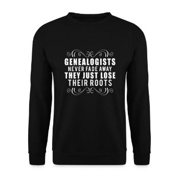 Family Tree Family Historian Genealogy Genealogy - Unisex Sweatshirt - black - Front - Alina (178cm) & Michal (187cm)
