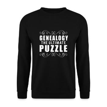 Family Tree Family Historian Genealogy Genealogy - Unisex Sweatshirt - black - Front - Alina (178cm) & Michal (187cm)