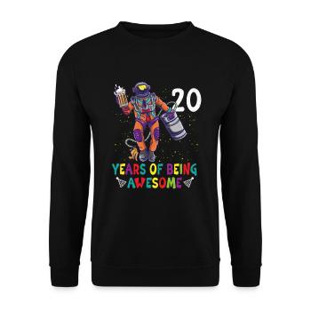 20e anniversaire Astronaute Astronomie Système solaire - Sweat-shirt Unisexe - noir - Devant - Alina (178cm) & Michal (187cm)