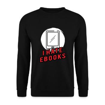 Book Reader Reading Literature Bookworm Gift Idea - Unisex Sweatshirt - black - Front - Alina (178cm) & Michal (187cm)