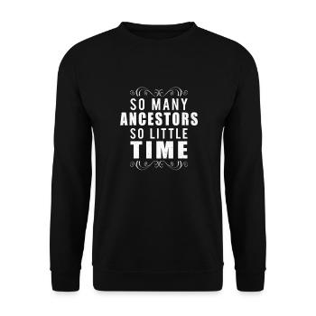 Family Tree Family Historian Genealogy Genealogy - Unisex Sweatshirt - black - Front - Alina (178cm) & Michal (187cm)