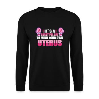 Féminisme Pouvoir des femmes Pro-choix Pro Avortement - Sweat-shirt Unisexe - noir - Devant - Alina (178cm) & Michal (187cm)
