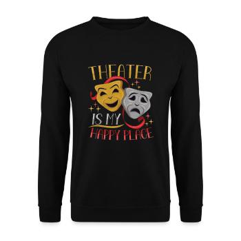 Theatre teacher Drama teacher - Unisex Sweatshirt - black - Front - Alina (178cm) & Michal (187cm)