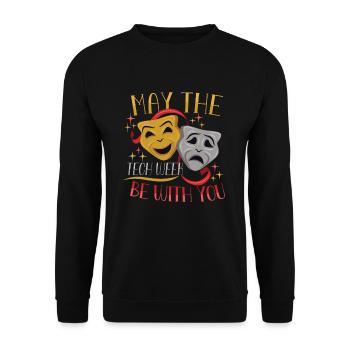 Professeur de théâtre Professeur d’art dramatique - Sweat-shirt Unisexe - noir - Devant - Alina (178cm) & Michal (187cm)