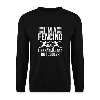 Fencing Father Fence Fence Son Daughter - Unisex Sweatshirt - black - Front - Alina (178cm) & Michal (187cm)