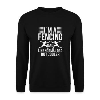 Fencing Father Fence Fence Son Daughter - Unisex Sweatshirt - black - Front - Alina (178cm) & Michal (187cm)
