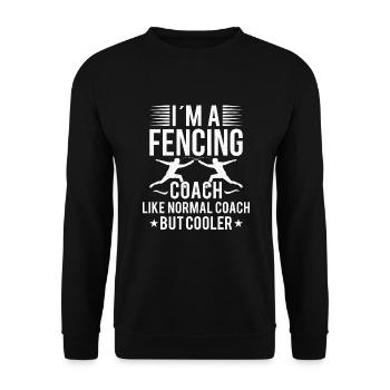 Fencing Trainer Fence Fence Son Daughter - Unisex Sweatshirt - black - Front - Alina (178cm) & Michal (187cm)
