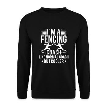 Fencing Trainer Fence Fence Son Daughter - Unisex Sweatshirt - black - Front - Alina (178cm) & Michal (187cm)