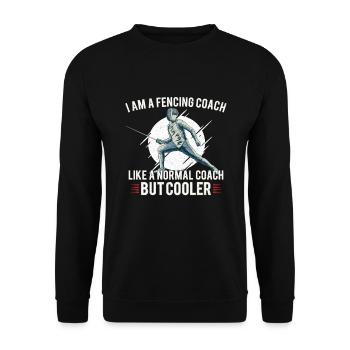 Fencing Trainer Fence Fence Son Daughter - Unisex Sweatshirt - black - Front - Alina (178cm) & Michal (187cm)