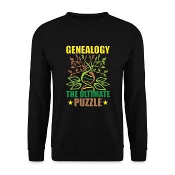 Family Tree Family Historian Genealogy Genealogy - Unisex Sweatshirt - black - Front - Alina (178cm) & Michal (187cm)
