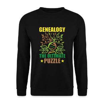 Family Tree Family Historian Genealogy Genealogy - Unisex Sweatshirt - black - Front - Alina (178cm) & Michal (187cm)