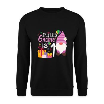 Ce petit gnome est une fille de 5 ans - Sweat-shirt Unisexe - noir - Devant - Alina (178cm) & Michal (187cm)