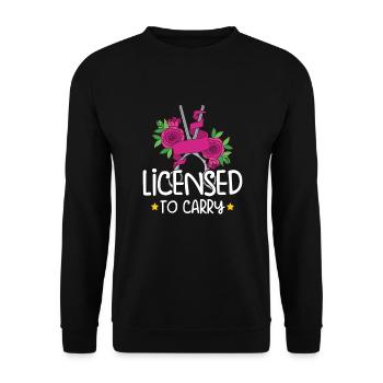 Coiffeur Coiffeur Coiffeur Coiffeur Coiffeur - Sweat-shirt Unisexe - noir - Devant - Alina (178cm) & Michal (187cm)
