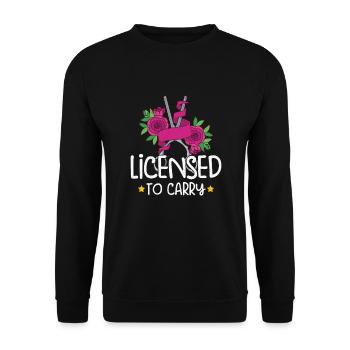 Coiffeur Coiffeur Coiffeur Coiffeur Coiffeur - Sweat-shirt Unisexe - noir - Devant - Alina (178cm) & Michal (187cm)