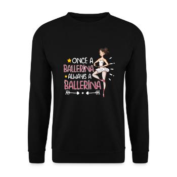 Ballet Ballerine Danse Danse Danse Ballet Cadeau - Sweat-shirt Unisexe - noir - Devant - Alina (178cm) & Michal (187cm)
