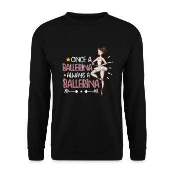 Ballet Ballerine Danse Danse Danse Ballet Cadeau - Sweat-shirt Unisexe - noir - Devant - Alina (178cm) & Michal (187cm)