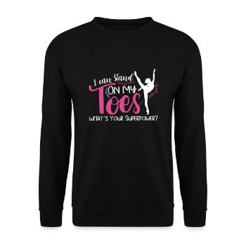 Ballet Ballerine Danse Danse Danse Ballet Cadeau - Sweat-shirt Unisexe - noir - Devant - Alina (178cm) & Michal (187cm)