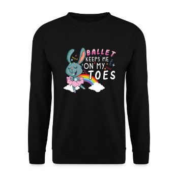 Ballet Ballerina Dance Dancer Dancing Ballet Gift - Unisex Sweatshirt - black - Front - Alina (178cm) & Michal (187cm)