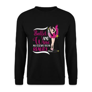 Ballet Ballerine Danse Danse Danse Ballet Cadeau - Sweat-shirt Unisexe - noir - Devant - Alina (178cm) & Michal (187cm)