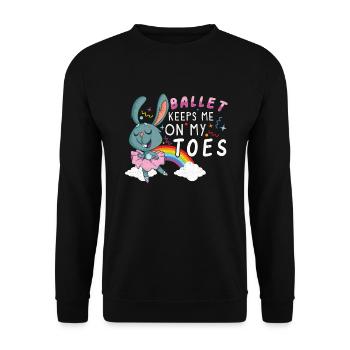 Ballet Ballerine Danse Danse Danse Ballet Cadeau - Sweat-shirt Unisexe - noir - Devant - Alina (178cm) & Michal (187cm)