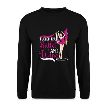 Ballet Ballerine Danse Danse Danse Ballet Cadeau - Sweat-shirt Unisexe - noir - Devant - Alina (178cm) & Michal (187cm)