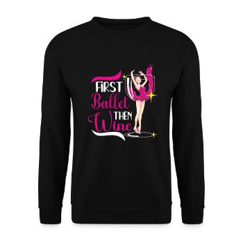 Ballet Ballerine Danse Danse Danse Ballet Cadeau - Sweat-shirt Unisexe - noir - Devant - Alina (178cm) & Michal (187cm)