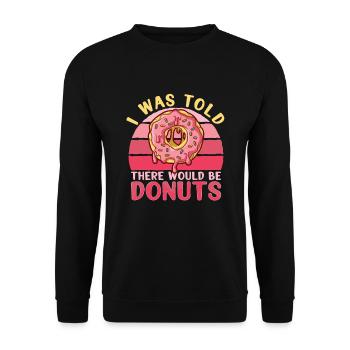 Donut Doughnut Baking Cake Baker - Unisex Pullover - Schwarz - Vorne - Alina (178cm) & Michal (187cm)