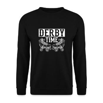 Roller Skate Roller Skating Roller Derby - Unisex Sweatshirt - black - Front - Alina (178cm) & Michal (187cm)