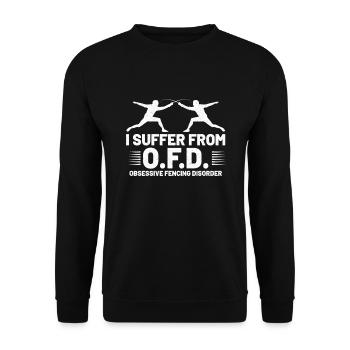 Fencing Fencer Fence - Unisex Pullover - Schwarz - Vorne - Alina (178cm) & Michal (187cm)