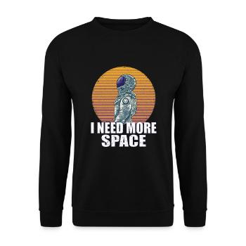 Astronaute Astronomie Système Solaire Espace Enfants - Sweat-shirt Unisexe - noir - Devant - Alina (178cm) & Michal (187cm)