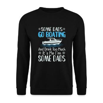 Bateau Papa Capitaine de bateau Ponton Marin Croisière - Sweat-shirt Unisexe - noir - Devant - Alina (178cm) & Michal (187cm)