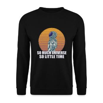 Astronaute Astronomie Système Solaire Espace Enfants - Sweat-shirt Unisexe - noir - Devant - Alina (178cm) & Michal (187cm)