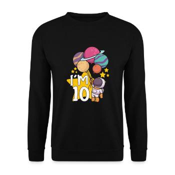 Astronaute Astronomie Système Solaire Espace Enfants - Sweat-shirt Unisexe - noir - Devant - Alina (178cm) & Michal (187cm)