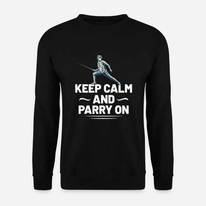 Fencing Fencer Fence - Unisex Pullover - Schwarz