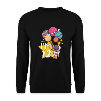 Astronaute Astronomie Système Solaire Espace Enfants - Sweat-shirt Unisexe - noir - Devant - Alina (178cm) & Michal (187cm)