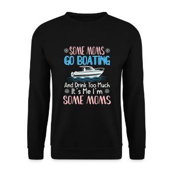 Bateau de navigation Capitaine Pontoon Sailor Cruising - Sweat-shirt Unisexe - noir - Devant - Alina (178cm) & Michal (187cm)