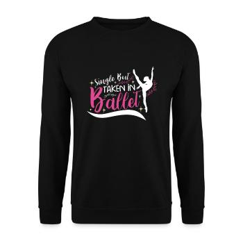 Ballet Ballerina Dance Dancer Dancing Ballet Gift - Unisex Pullover - Schwarz - Vorne - Alina (178cm) & Michal (187cm)