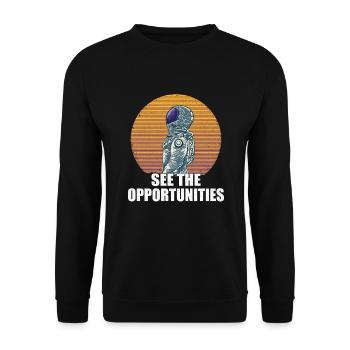 Astronaute Astronomie Système Solaire Espace Enfants - Sweat-shirt Unisexe - noir - Devant - Alina (178cm) & Michal (187cm)