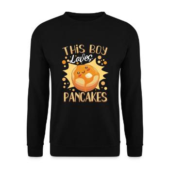 Pancake Maker Pancake Lover Drôle de gaufre - Sweat-shirt Unisexe - noir - Devant - Alina (178cm) & Michal (187cm)