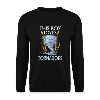 Meteorologie-kindertornado-sturm, Der Sturm-fan - Unisex Pullover - Schwarz - Vorne - Alina (178cm) & Michal (187cm)