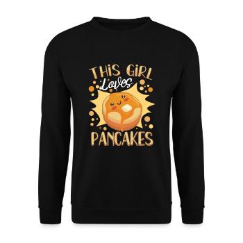 Pancake Maker Pancake Lover Drôle de gaufre - Sweat-shirt Unisexe - noir - Devant - Alina (178cm) & Michal (187cm)