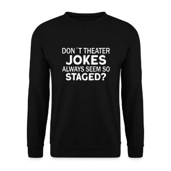 Professeur de théâtre Professeur d’art dramatique - Sweat-shirt Unisexe - noir - Devant - Alina (178cm) & Michal (187cm)