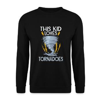Meteorologie-kindertornado-sturm, Der Sturm-fan - Unisex Pullover - Schwarz - Vorne - Alina (178cm) & Michal (187cm)