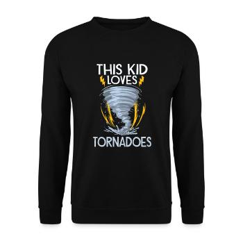 Meteorologie-kindertornado-sturm, Der Sturm-fan - Unisex Pullover - Schwarz - Vorne - Alina (178cm) & Michal (187cm)