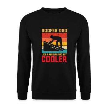 Roofer Wife Roofing Contractor Roofer Technician - Unisex Pullover - Schwarz - Vorne - Alina (178cm) & Michal (187cm)