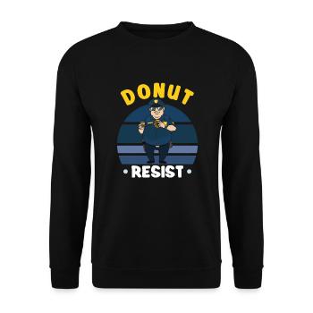 Bureau de police des policiers - Sweat-shirt Unisexe - noir - Devant - Alina (178cm) & Michal (187cm)