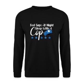 Police Cop Officer Police Office - Unisex Sweatshirt - black - Front - Alina (178cm) & Michal (187cm)