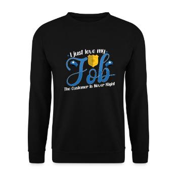 Police Cop Officer Police Office - Unisex Sweatshirt - black - Front - Alina (178cm) & Michal (187cm)