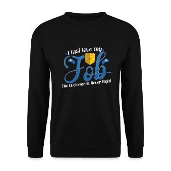 Bureau de police des policiers - Sweat-shirt Unisexe - noir - Devant - Alina (178cm) & Michal (187cm)